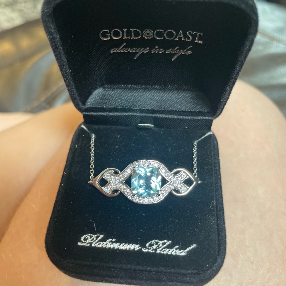 Silver and Blue Necklace